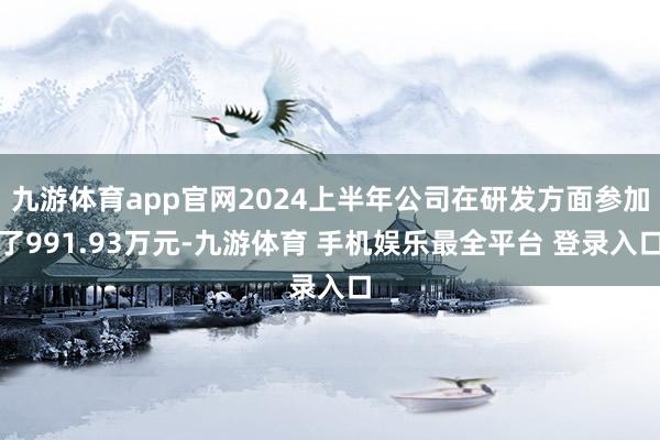 九游体育app官网2024上半年公司在研发方面参加了991.93万元-九游体育 手机娱乐最全平台 登录入口