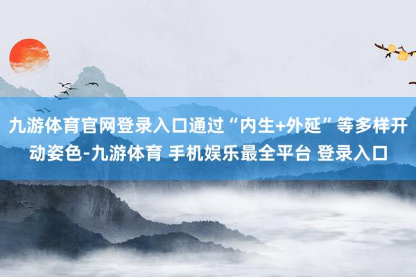 九游体育官网登录入口通过“内生+外延”等多样开动姿色-九游体育 手机娱乐最全平台 登录入口